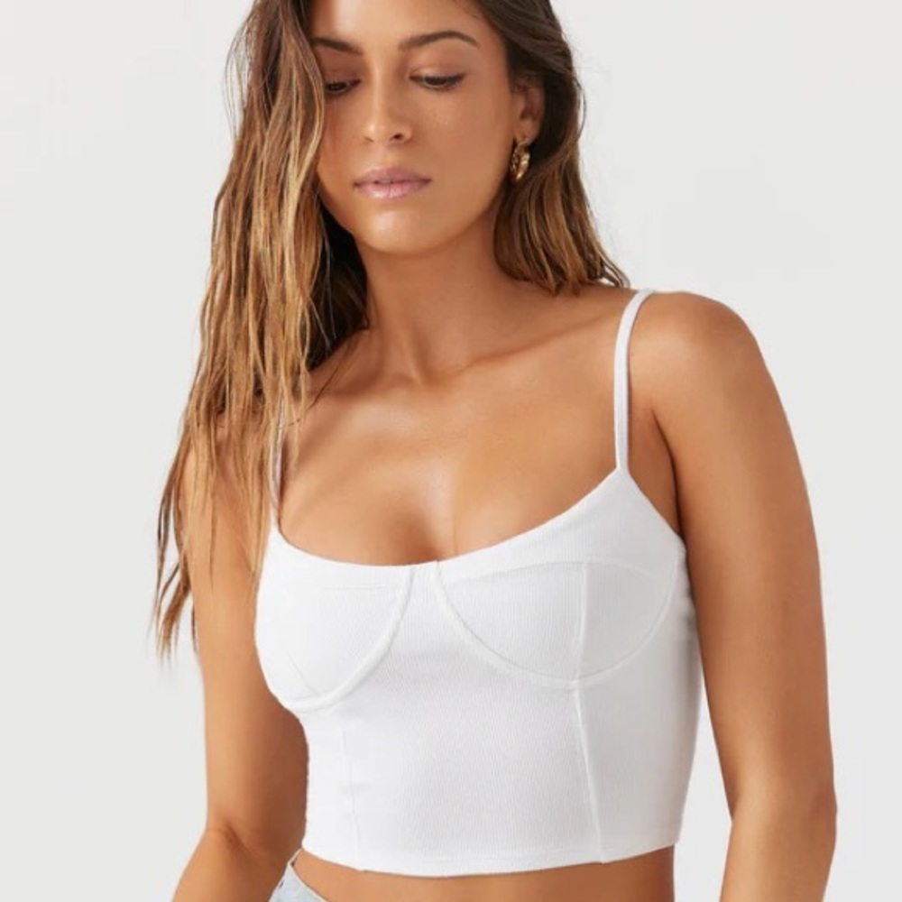JOAH BROWN white bustier cami